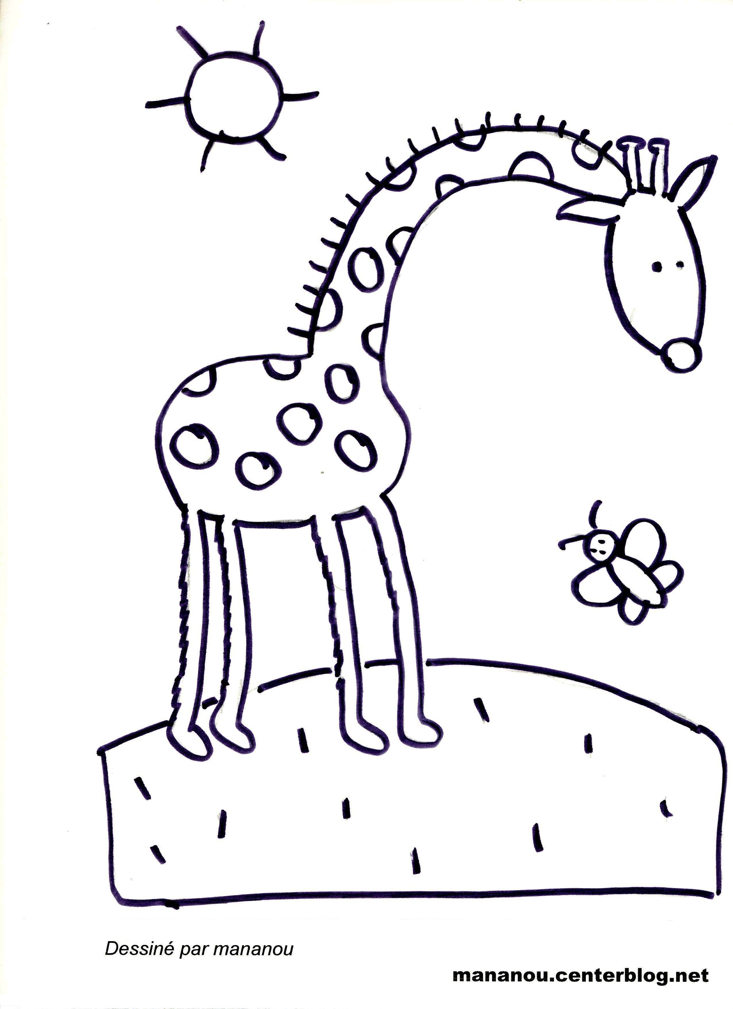 coloriage girafe