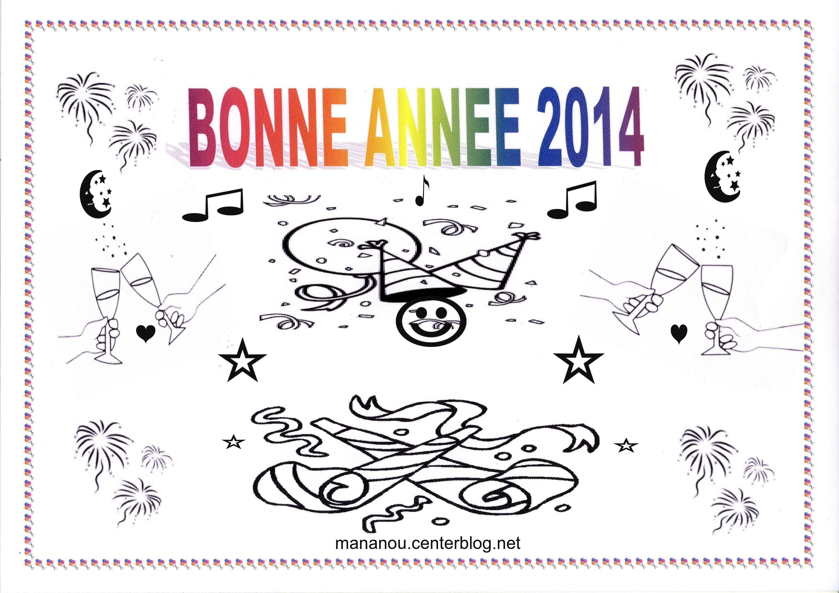 Coloriage Bonne Année