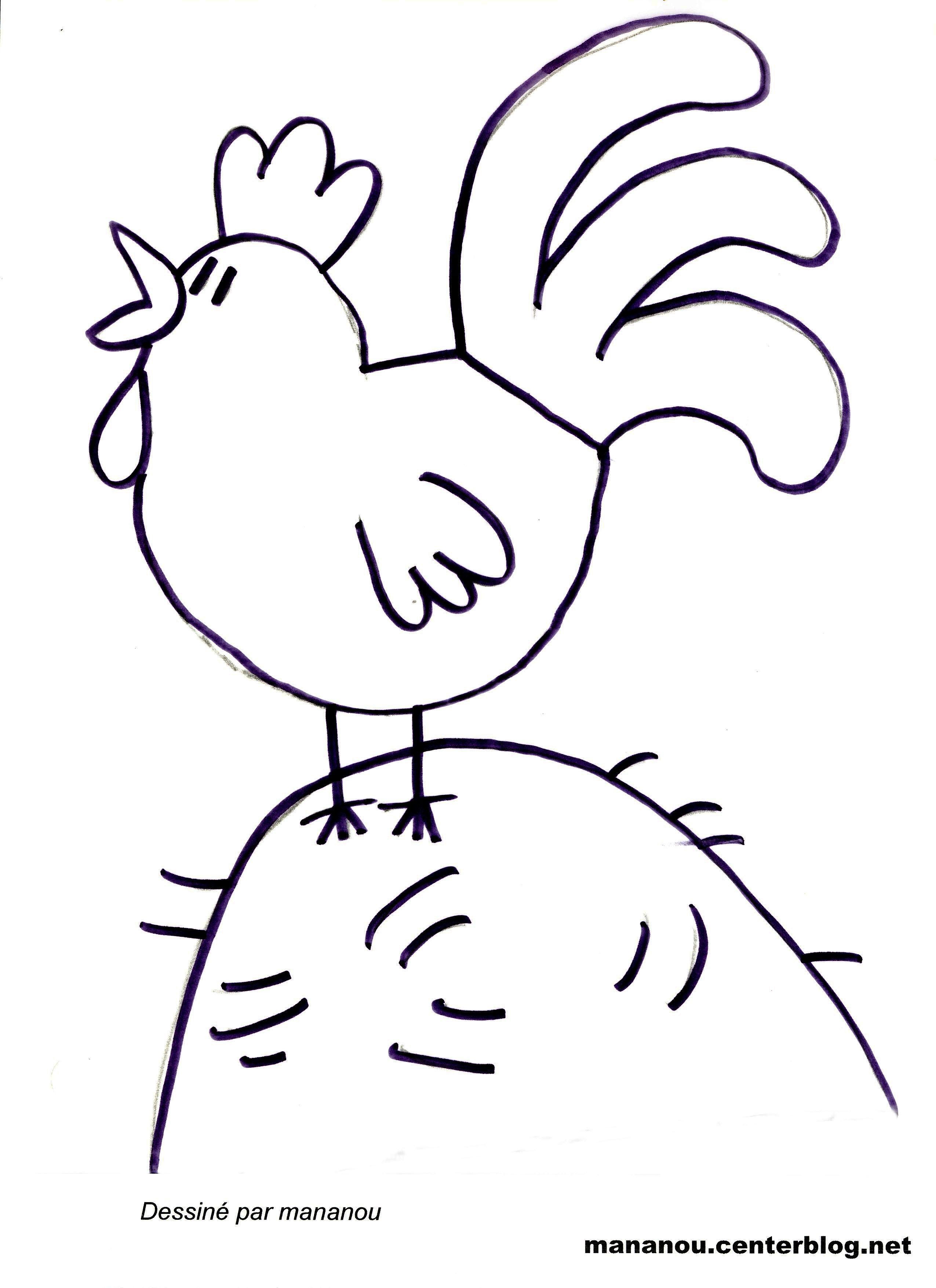 44 coloriage coq